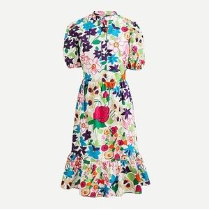 Floral A-line Midi Dress